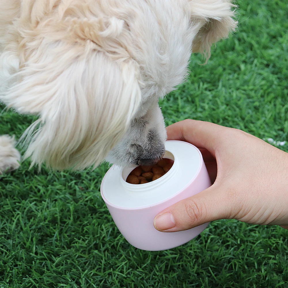 Portable Pet Dog Water Bottle with Feeder Bowl
