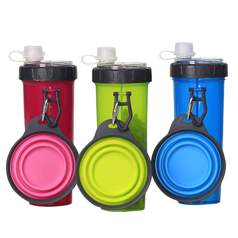 Pet Drinking Water Bottle with Foldable Bowl